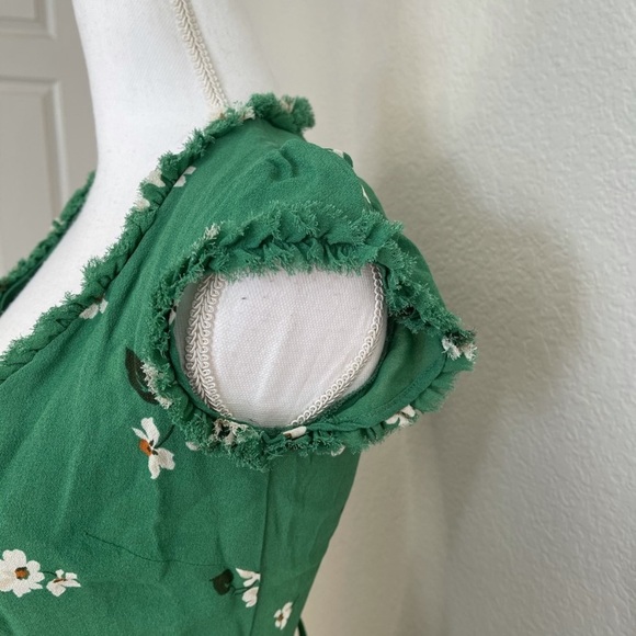 NWOT Reformation Green Garnet Mini Dress - Picture 8 of 15